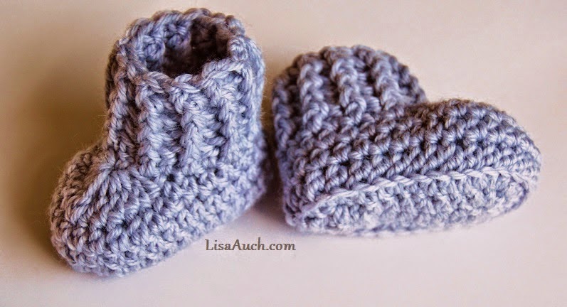 Simple baby 2025 booties crochet